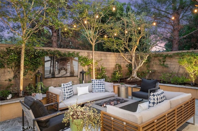 24 Tesoro, Irvine, CA 92618 - view of patio / terrace with an outdoor living space with a fire pit