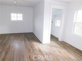 2626 5th St, Riverside, CA 92507 - empty room featuring wood finished floors and a ceiling fan