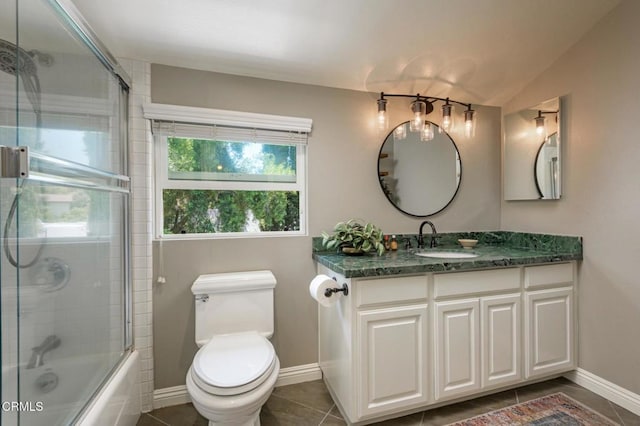 131 Christopher Ln, Ojai, CA 93023 - bathroom featuring vanity, bath / shower combo with glass door, and tile patterned flooring