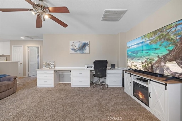 30336 Barcelona Rd, Castaic, CA 91384 - office space featuring light colored carpet and ceiling fan