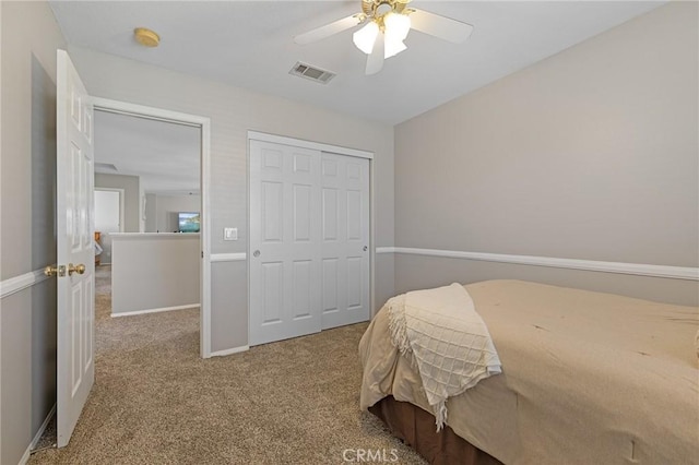 30336 Barcelona Rd, Castaic, CA 91384 - carpeted bedroom with a closet and ceiling fan