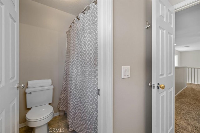 30336 Barcelona Rd, Castaic, CA 91384 - bathroom with toilet and a shower with shower curtain