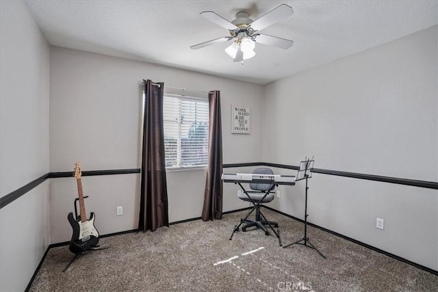 30336 Barcelona Rd, Castaic, CA 91384 - unfurnished office with carpet flooring and ceiling fan