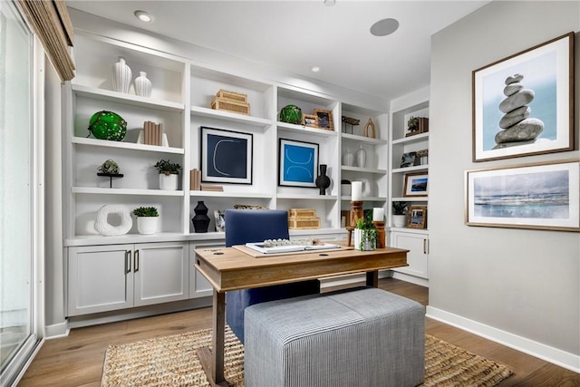 2626 Everly Dr, San Diego, CA 92108 - office area with wood finished floors and baseboards