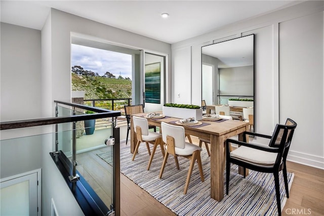 2626 Everly Dr, San Diego, CA 92108 - dining space with light wood-style floors and recessed lighting