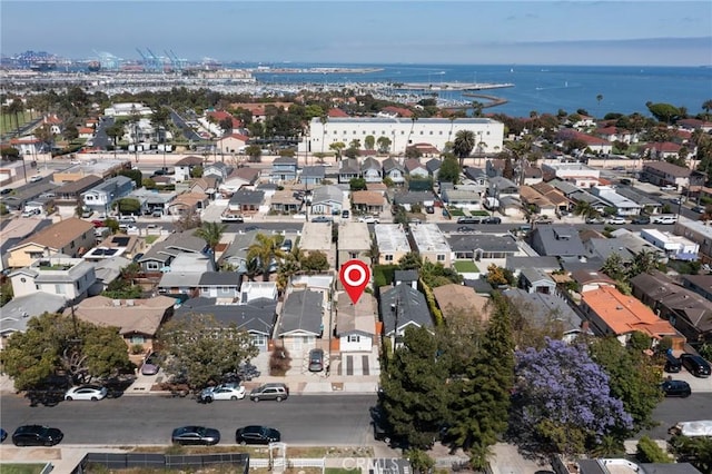 2848 S Kerckhoff Ave, San Pedro, CA 90731 - aerial view of property and surrounding area featuring a large body of water and nearby suburban area
