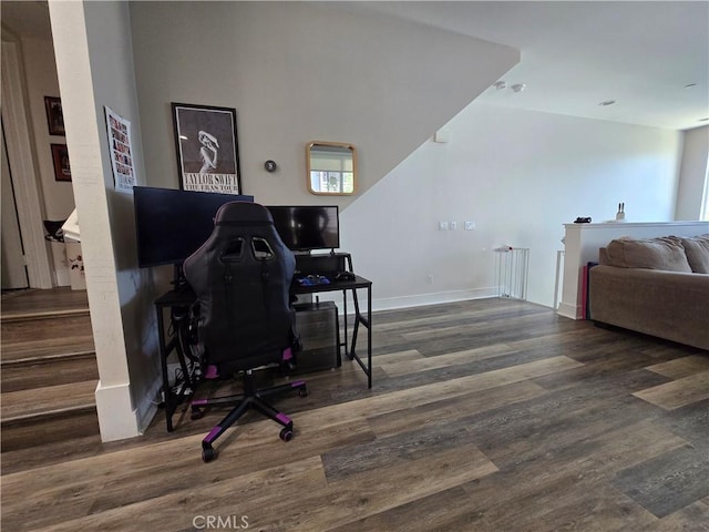 1014 Savi Dr Unit 104, Corona, CA 92878 - home office with wood finished floors and baseboards