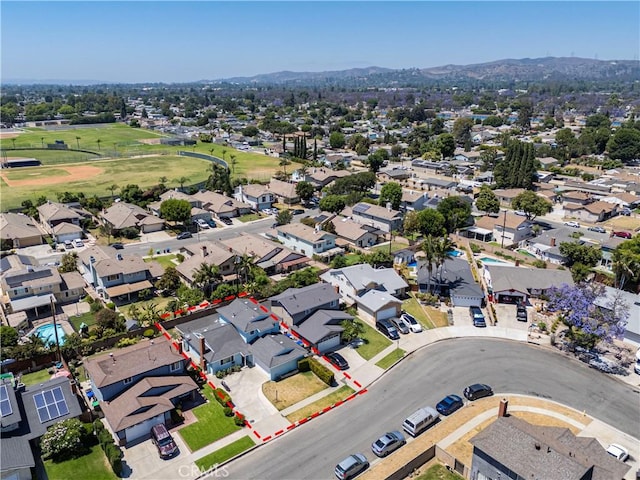 10415 Valley View Ave, Whittier, CA 90604 - aerial view of property's location with property parcel outlined and nearby suburban area