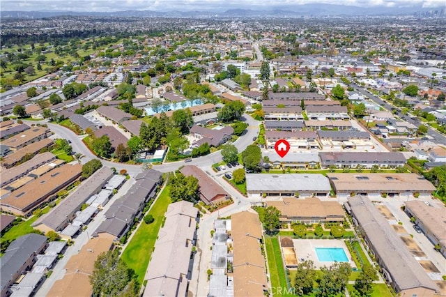 3500 W Manchester Blvd Unit 240, Inglewood, CA 90305 - aerial view of property and surrounding area with a pool area