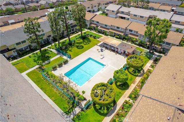 3500 W Manchester Blvd Unit 240, Inglewood, CA 90305 - drone / aerial view of a pool