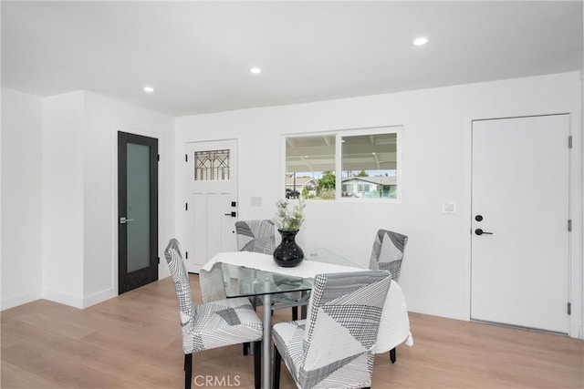8771 La Grand Ave, Garden Grove, CA 92841 - dining space with light wood-style flooring and recessed lighting