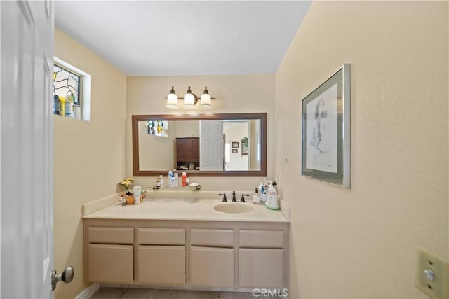 1142 Daisy Cir, Corona, CA 92882 - bathroom with vanity and a chandelier