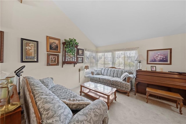 1142 Daisy Cir, Corona, CA 92882 - carpeted living area with lofted ceiling