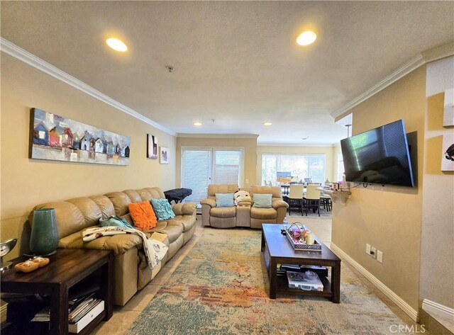 25632 Salerno Way, Yorba Linda, CA 92887 - living room with recessed lighting and ornamental molding