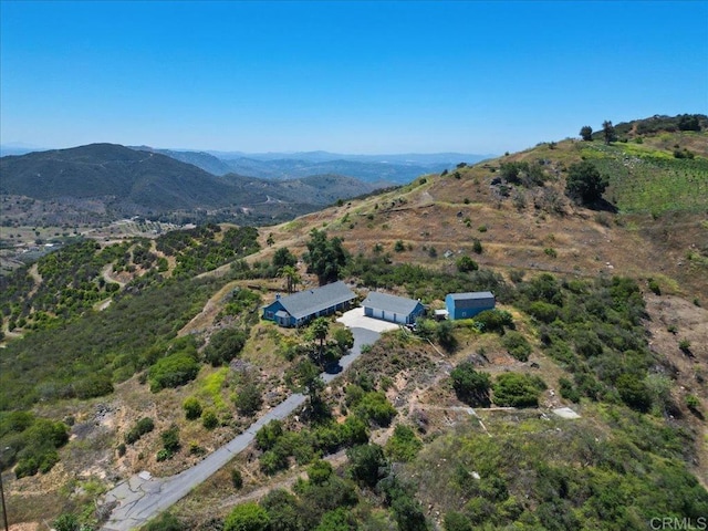 772 Rainbow Crest Rd, Fallbrook, CA 92028 - aerial overview of property's location featuring a mountainous background