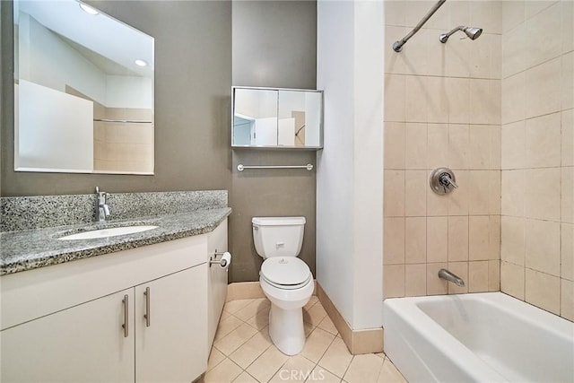 3810 Wilshire Blvd Unit 805, Los Angeles, CA 90010 - bathroom with tile patterned flooring, vanity, and washtub / shower combination