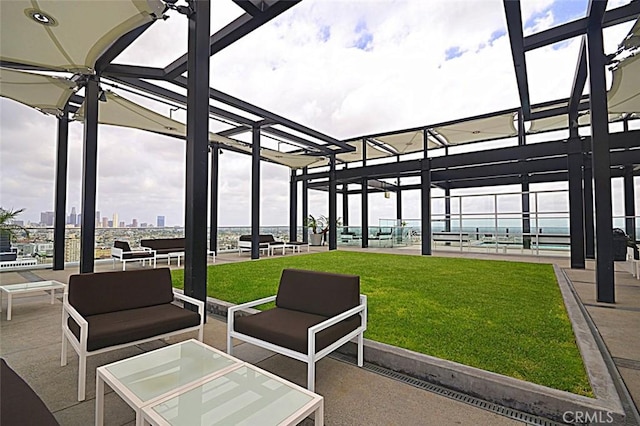 3810 Wilshire Blvd Unit 805, Los Angeles, CA 90010 - view of patio / terrace with an outdoor living space