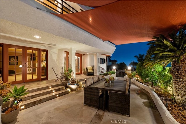 12281 Alta Panorama, North Tustin, CA 92705 - view of patio with french doors and outdoor dining area