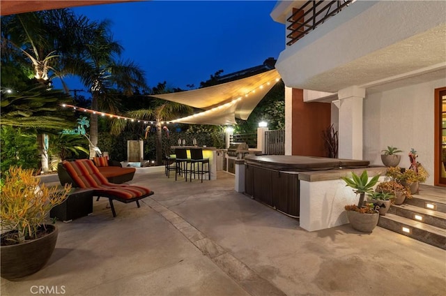 12281 Alta Panorama, North Tustin, CA 92705 - patio at night with a patio and grilling area