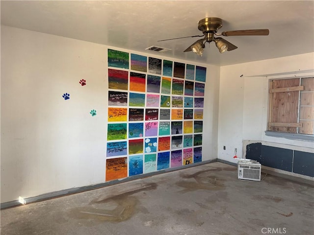 20635 Tonawanda Rd, Apple Valley, CA 92307 - unfurnished room with unfinished concrete flooring and ceiling fan