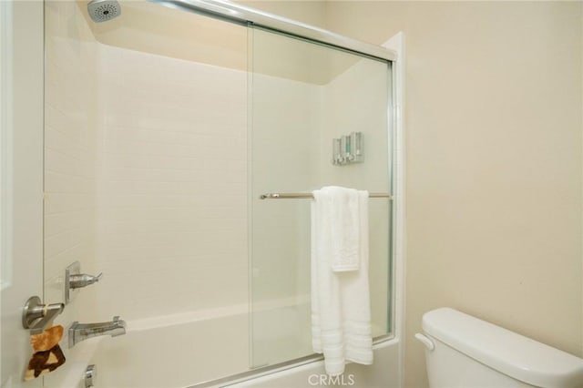 28511 Sparrow Way, Saugus, CA 91350 - bathroom featuring toilet and combined bath / shower with glass door
