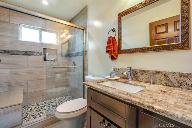 2685 Arrow Hwy, La Verne, CA 91750 - bathroom featuring vanity and a stall shower