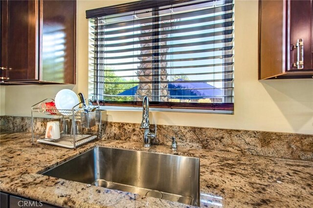 2685 Arrow Hwy, La Verne, CA 91750 - kitchen view of a sink and light stone counters