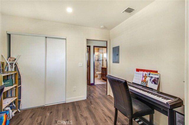 2685 Arrow Hwy, La Verne, CA 91750 - office space with electric panel, wood finished floors, and recessed lighting