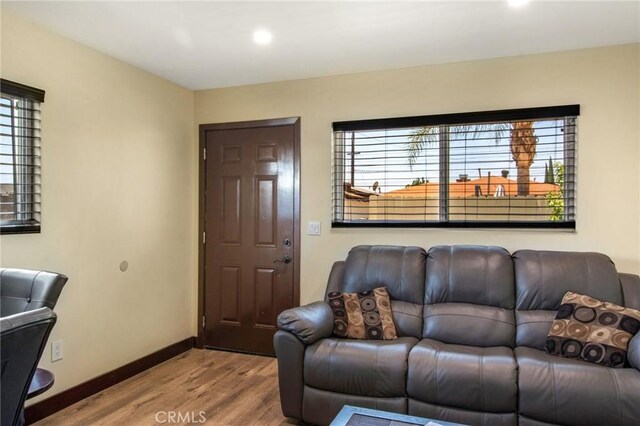 2685 Arrow Hwy, La Verne, CA 91750 - living room featuring wood finished floors and recessed lighting