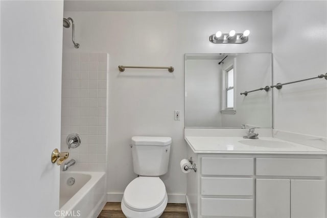 6910 Carnelian St, Rancho Cucamonga, CA 91701 - bathroom featuring vanity, shower / washtub combination, and wood finished floors
