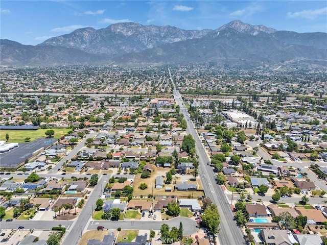 6910 Carnelian St, Rancho Cucamonga, CA 91701 - aerial overview of property's location featuring mountains