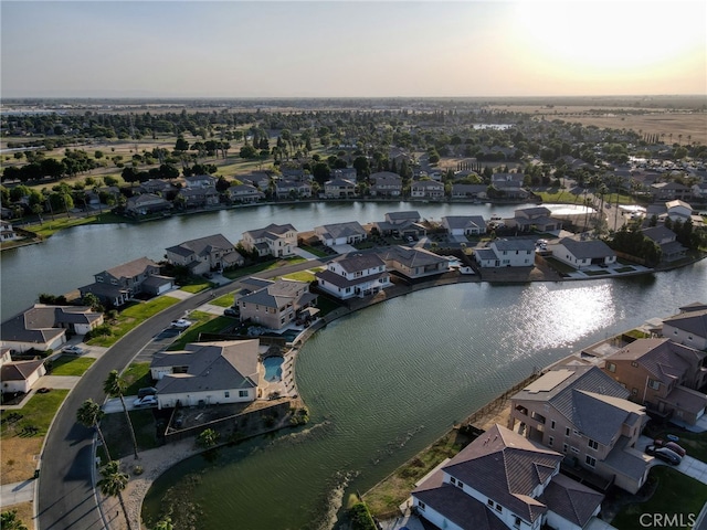 14655 Spanish Bay Way, Chowchilla, CA 93610 - aerial view at dusk of a residential view and a water view
