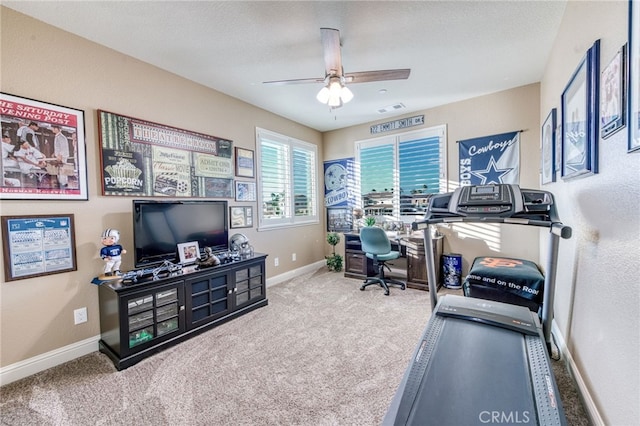 14655 Spanish Bay Way, Chowchilla, CA 93610 - carpeted home office with ceiling fan and baseboards