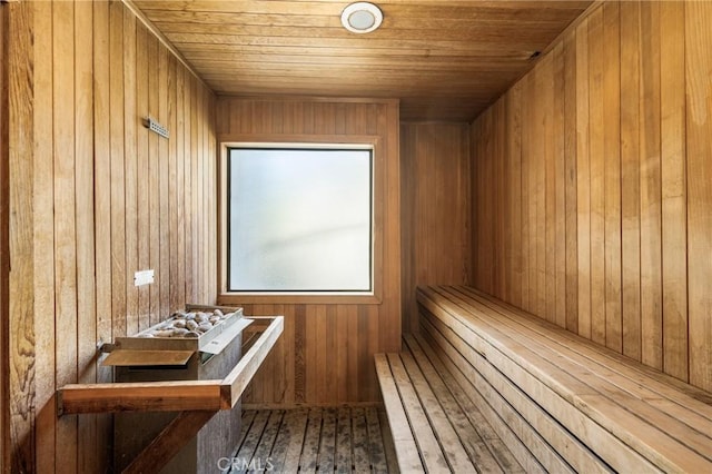 314 Molokai Dr, Placentia, CA 92870 - sauna featuring wood ceiling, wood walls, and wood-type flooring