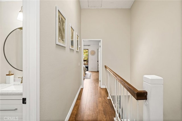 314 Molokai Dr, Placentia, CA 92870 - hall with an upstairs landing and dark wood-type flooring