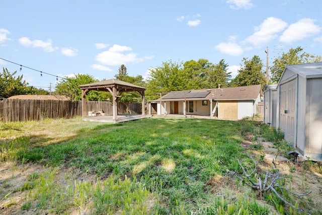6685 Navajoa Ave, Atascadero, CA 93422 - fenced backyard with a gazebo and a patio area