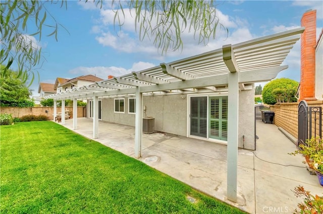 868 Ethelinda Way, Brea, CA 92821 - back of property featuring a pergola, stucco siding, and a patio area