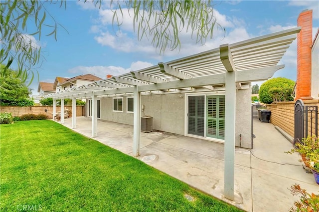 868 Ethelinda Way, Brea, CA 92821 - back of property with a pergola, stucco siding, and a patio
