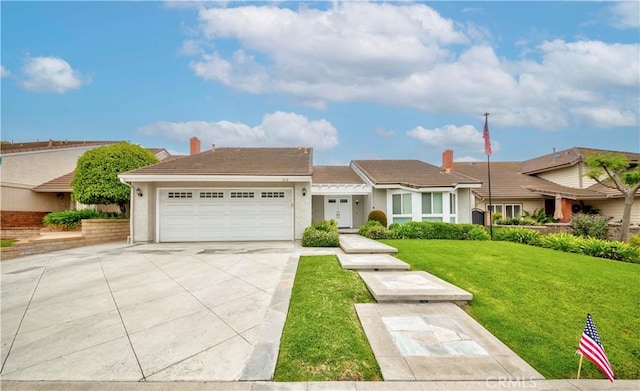 868 Ethelinda Way, Brea, CA 92821 - single story home featuring driveway, a garage, a front lawn, a tile roof, and stucco siding