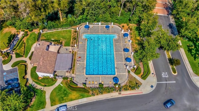 868 Ethelinda Way, Brea, CA 92821 - bird's eye view of a pool