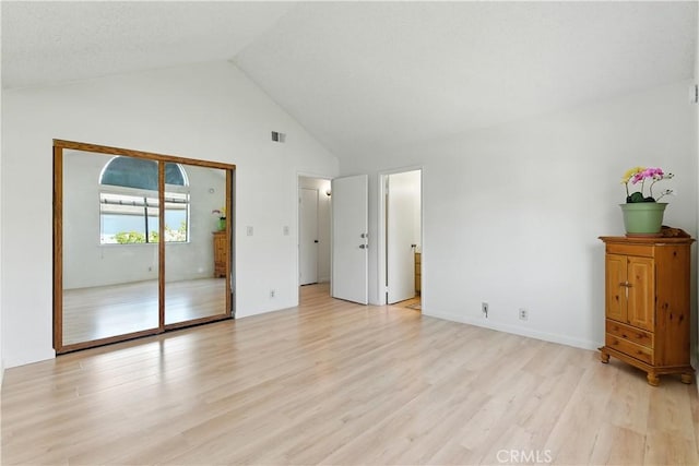39239 Walnut Ter, Fremont, CA 94536 - unfurnished bedroom featuring light wood-type flooring and high vaulted ceiling