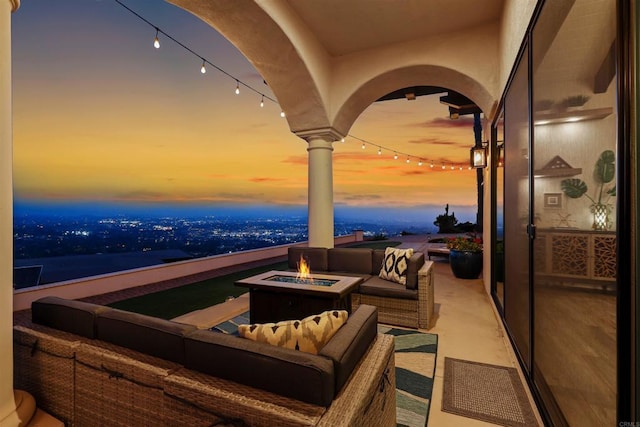 1966 Las Lomas, Vista, CA 92084 - view of patio with an outdoor living space with a fire pit