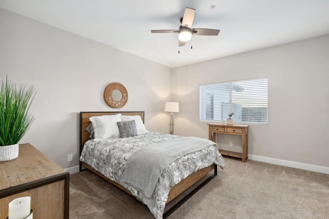 1966 Las Lomas, Vista, CA 92084 - carpeted bedroom featuring baseboards and a ceiling fan