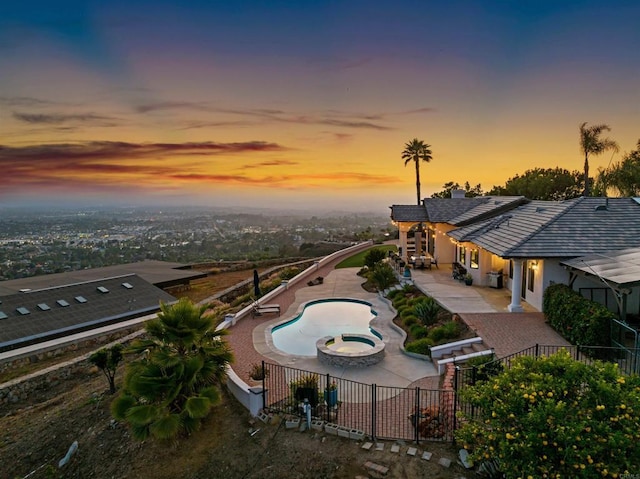 1966 Las Lomas, Vista, CA 92084 - view from above of property with a pool area