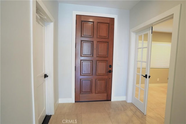 2615 Temple Hills Dr, Laguna Beach, CA 92651 - entrance foyer featuring french doors and light tile patterned flooring