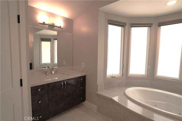 2615 Temple Hills Dr, Laguna Beach, CA 92651 - bathroom featuring vanity, plenty of natural light, and a whirlpool tub