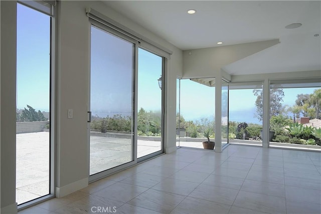 2615 Temple Hills Dr, Laguna Beach, CA 92651 - empty room with healthy amount of natural light, tile patterned floors, and recessed lighting