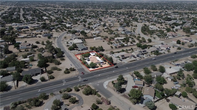 7323 Oakwood Ave, Hesperia, CA 92345 - aerial view of property's location featuring property parcel outlined