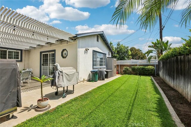 481 S Cedar Dr, Covina, CA 91723 - fenced backyard with a patio and a pergola