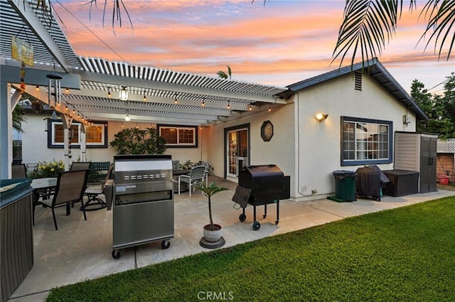 481 S Cedar Dr, Covina, CA 91723 - view of patio / terrace with a pergola and grilling area